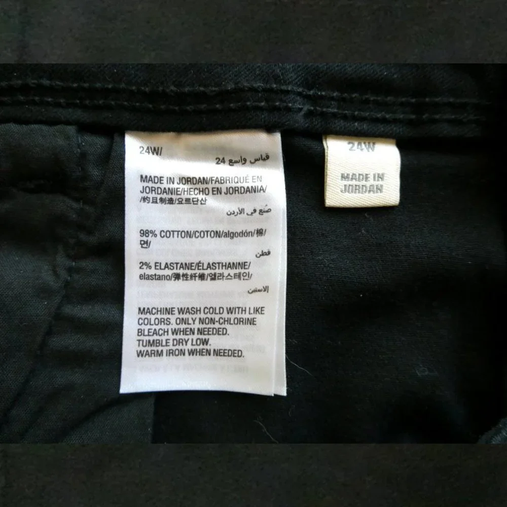 Style & Co. Black Denim Skimmer Shorts 24W